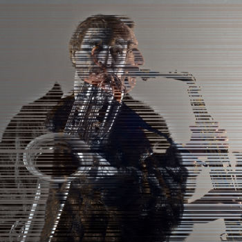 Photography titled "Saxophoniste et gro…" by Kevyn Goutanier, Original Artwork