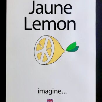 Printmaking titled "Jaune Lemon" by Kew, Original Artwork, Screenprinting
