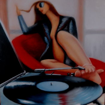 Картина под названием "Jazz forever" - Irina Shulzhenko, Подлинное произведение искусства, Масло Установлен на картон