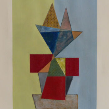 Schilderij getiteld "TOTEM 5" door Keyno, Origineel Kunstwerk, Acryl Gemonteerd op Glas