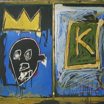 Painting titled "Mon Karine Basquiat" by Kgrimoux, Original Artwork, Oil