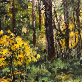 Peinture intitulée "autumn" par Ekaterina Ivanova, Œuvre d'art originale, Acrylique