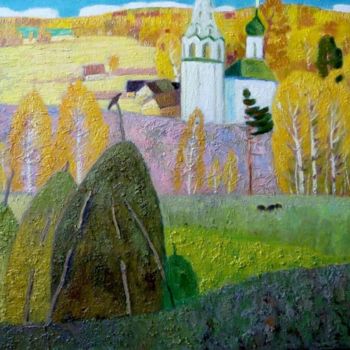 Painting titled "Сентябрь. Бабье лет…" by Valerii Khabarov, Original Artwork, Oil