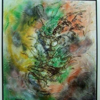 Peinture intitulée "Le vase" par Khadija Sakkat, Œuvre d'art originale, Bombe aérosol