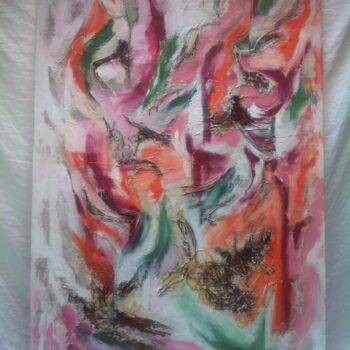 Painting titled "Floraison" by Khadija Sakkat, Original Artwork, Acrylic