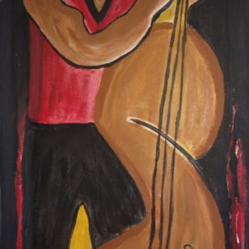 Painting titled "Jazz Roots" by Khadija Sadek Moudafi, Original Artwork, Acrylic