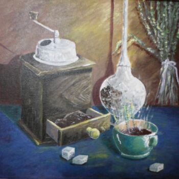 Painting titled "Traditional coffee…" by Khaled Inc, Original Artwork, Acrylic