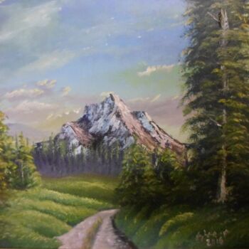Painting titled "Nature" by Khaled Inc, Original Artwork, Oil