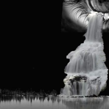 Pittura intitolato "larmes.jpg" da Khaled Goutal, Opera d'arte originale
