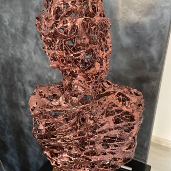 Sculpture titled "Tribute to wise" by Khalil Boubekri, Original Artwork, Wire