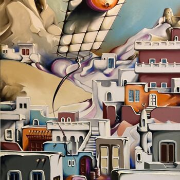 Картина под названием "flight" - Khalil Hassan Khalil, Подлинное произведение искусства, Масло
