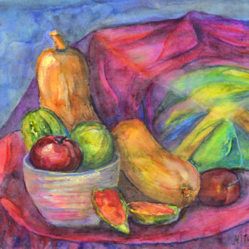 Картина под названием "натюрморт" - Жанна Митин, Подлинное произведение искусства