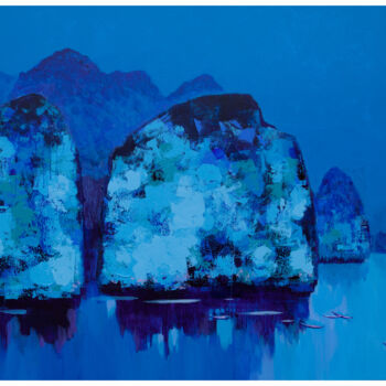 Картина под названием "Blue Day" - Khanh The Bui, Подлинное произведение искусства, Акрил