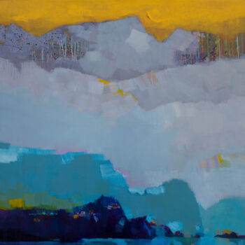 Peinture intitulée "Dawn on Halong Bay…" par Khanh The Bui, Œuvre d'art originale, Acrylique