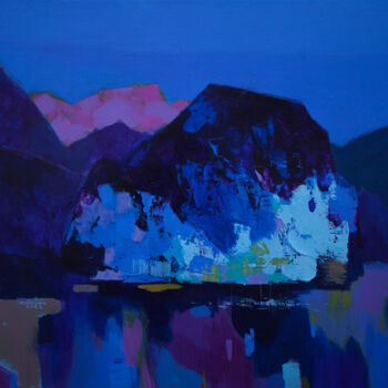 Painting titled "Ha Long Bay No.65" by Khanh The Bui, Original Artwork, Acrylic