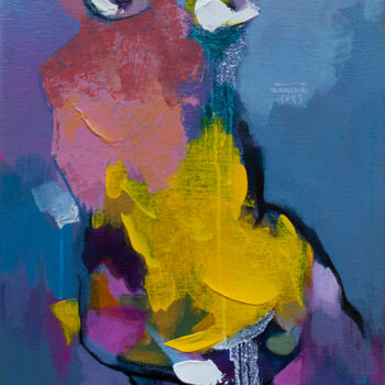 Schilderij getiteld "My Love No.03" door Khanh The Bui, Origineel Kunstwerk, Acryl