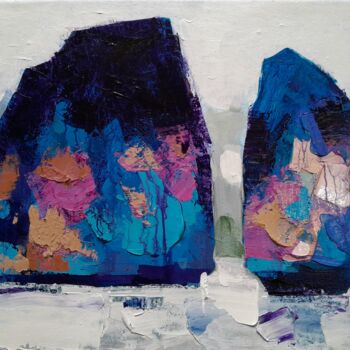 Painting titled "Ha Long Bay No.73" by Khanh The Bui, Original Artwork, Acrylic