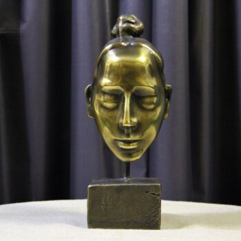 Sculpture titled "Ballerina head. Scu…" by Zaza Kharabadze, Original Artwork, Bronze