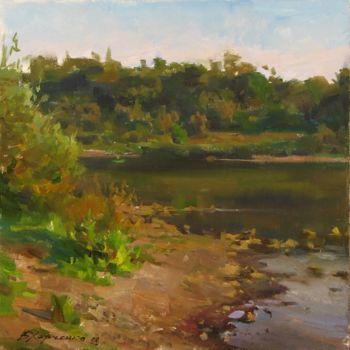 Peinture intitulée "By the river" par Valeriy Kharchenko, Œuvre d'art originale