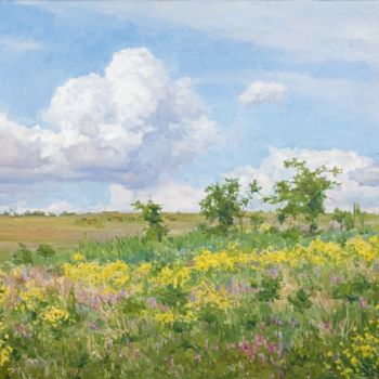 Painting titled "Well-dressed land" by Valeriy Kharchenko, Original Artwork