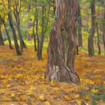 Painting titled "Autumn of an old tr…" by Valeriy Kharchenko, Original Artwork