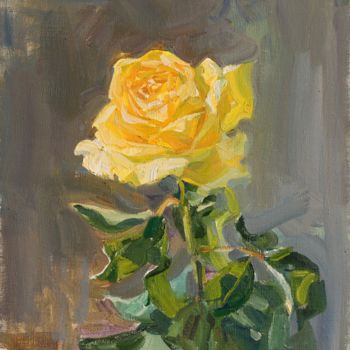 제목이 "The yellow rose in…"인 미술작품 Valeriy Kharchenko로, 원작, 기름