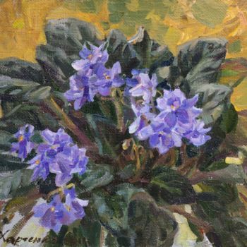 Painting titled "Lilac violet" by Valeriy Kharchenko, Original Artwork