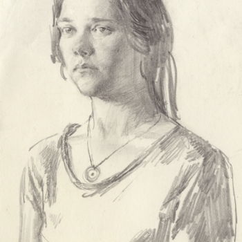 Dessin intitulée "Julia" par Valeriy Kharchenko, Œuvre d'art originale, Graphite