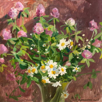 Peinture intitulée "lovely-bouquet-25x2…" par Valeriy Kharchenko, Œuvre d'art originale