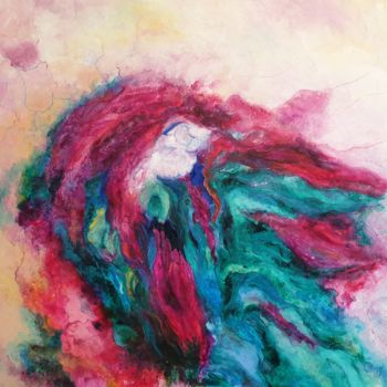 제목이 "Душа женщины"인 미술작품 Евгения Харланова로, 원작, 기름 나무 들것 프레임에 장착됨