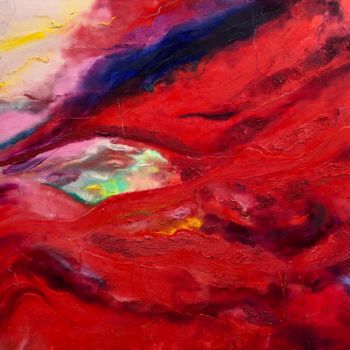 Картина под названием "Душа йога" - Евгения Харланова, Подлинное произведение искусства, Масло Установлен на Деревянная рама…