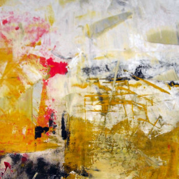 Painting titled "compositionjaune-co…" by Khassif, Original Artwork