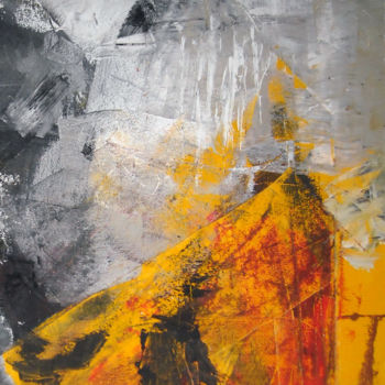 Pintura titulada "yellow Mountain" por Khassif, Obra de arte original, Otro