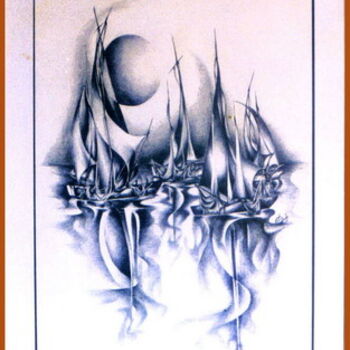 Desenho intitulada "Résistance 1" por Khatib Najat, Obras de arte originais