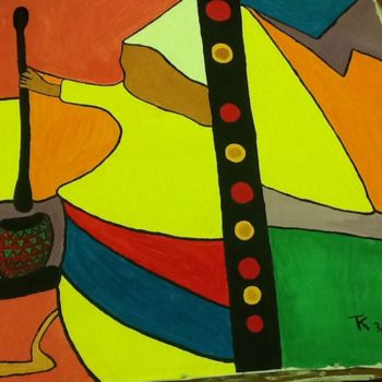 Painting titled "Moulin" by Khaty Tahri, Original Artwork