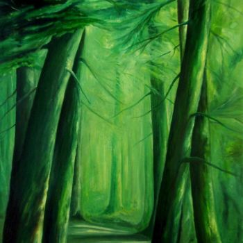 Картина под названием "Прогулки Ангелов" - Валерий Семенихин, Подлинное произведение искусства, Масло Установлен на Деревянн…