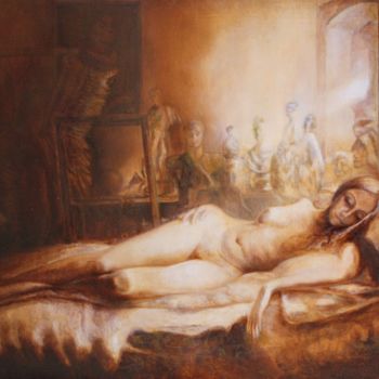 Картина под названием "Муза" - Валерий Семенихин, Подлинное произведение искусства, Масло