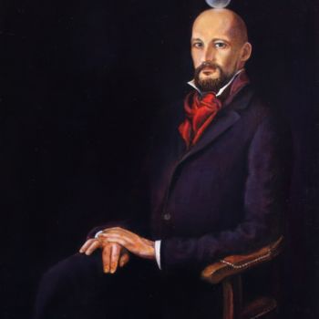 Painting titled "Эхо Трёх Миров" by Valerii Semenikhin, Original Artwork, Oil