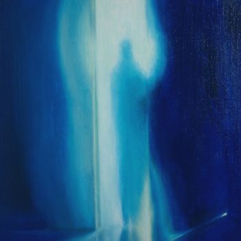 Картина под названием "Присутствие" - Валерий Семенихин, Подлинное произведение искусства, Масло Установлен на Деревянная ра…