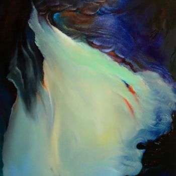 Картина под названием "Исход овнов из тота…" - Валерий Семенихин, Подлинное произведение искусства, Масло Установлен на Дере…