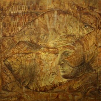 Картина под названием "Перейдолические илл…" - Валерий Семенихин, Подлинное произведение искусства, Масло