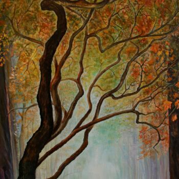 Картина под названием "Мечты в цвете" - Валерий Семенихин, Подлинное произведение искусства, Масло Установлен на Деревянная…