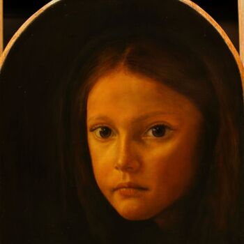 Peinture intitulée "Портрет Александры…" par Valerii Semenikhin, Œuvre d'art originale, Huile