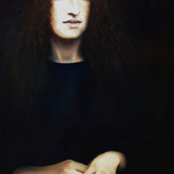 Картина под названием "Redhead" - Валерий Семенихин, Подлинное произведение искусства, Масло