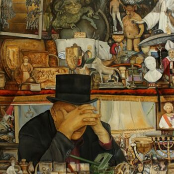 Ζωγραφική με τίτλο "Пустота № 2025" από Валерий Семенихин, Αυθεντικά έργα τέχνης, Λάδι Τοποθετήθηκε στο Ξύλινο φορείο σκελετό