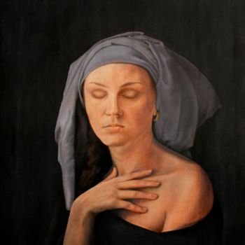 Painting titled "Молчание Пифии" by Valerii Semenikhin, Original Artwork, Oil