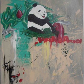 绘画 标题为“mr panda” 由Kho, 原创艺术品, 油