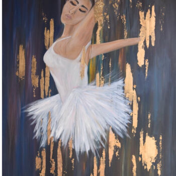 Painting titled "The Dancer" by Kholoud Androwis, Original Artwork, Oil