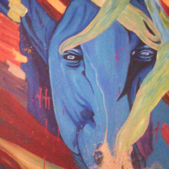 Pintura titulada "the horse" por Khrestos Papanastasiou, Obra de arte original, Acrílico