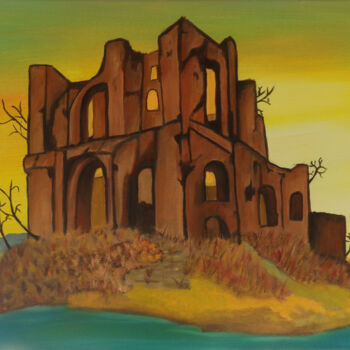 Peinture intitulée "ruins" par Khrestos Papanastasiou, Œuvre d'art originale, Acrylique Monté sur Châssis en bois